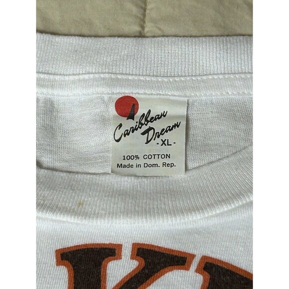 Vintage 90’s George Killians Shirt Irish Red Adult XL Tee STAINED Cotton - Picture 4 of 15